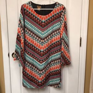 Wrangler bell sleeve sheath dress